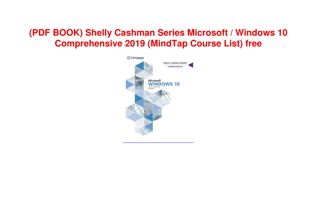 PPT - ?(PDF BOOK)? Shelly Cashman Series Microsoft / Windows 10 Comprehensive 2019 (Mi 