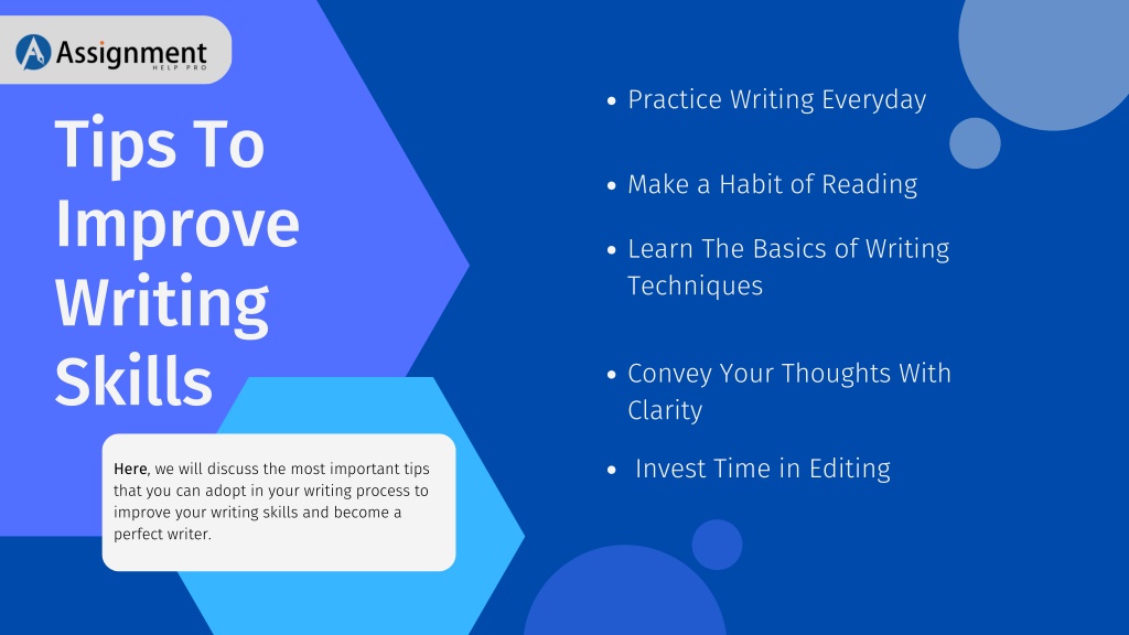 Ppt - 5 Easy Steps To Improve The Writing Skills. Powerpoint 