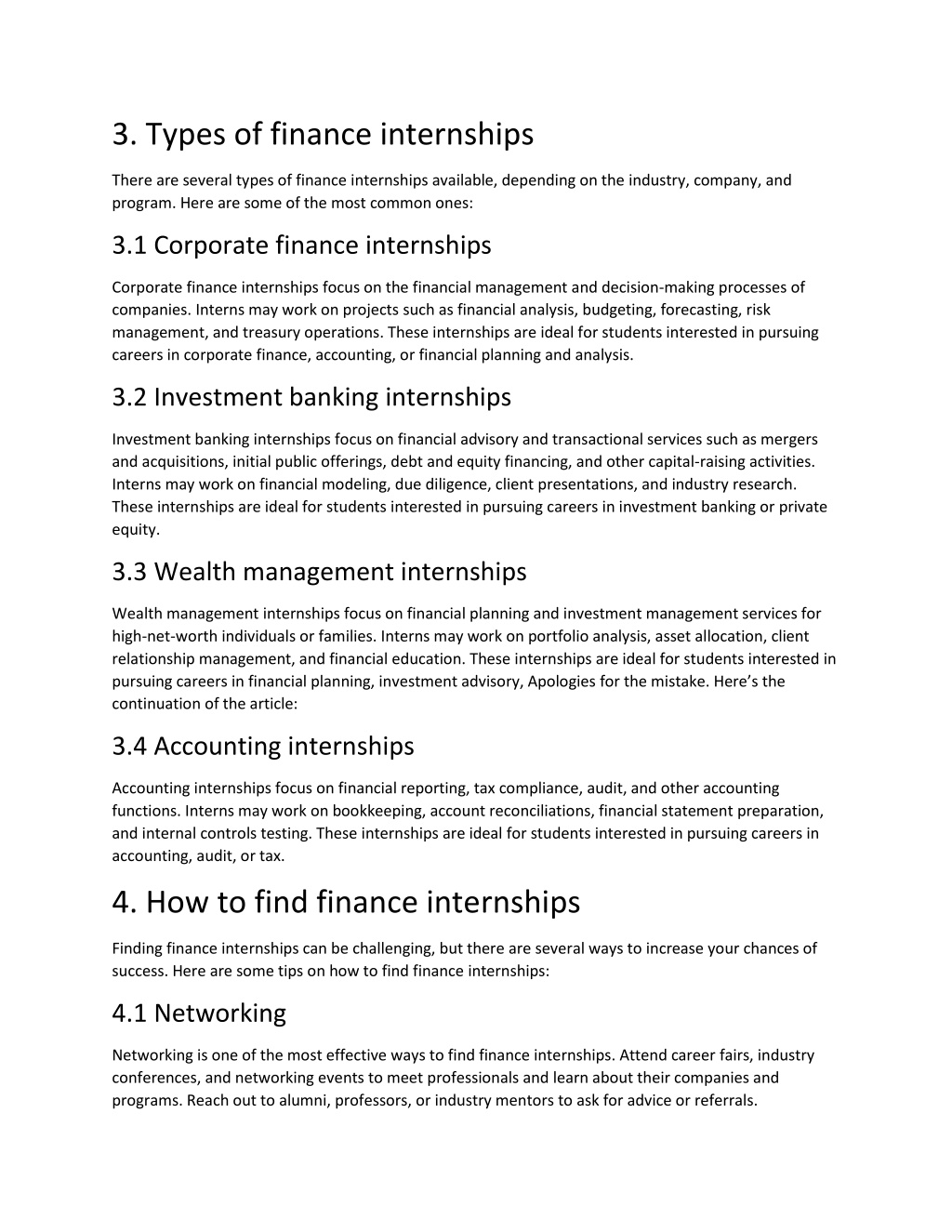 PPT Finance Internships PowerPoint Presentation, free download ID