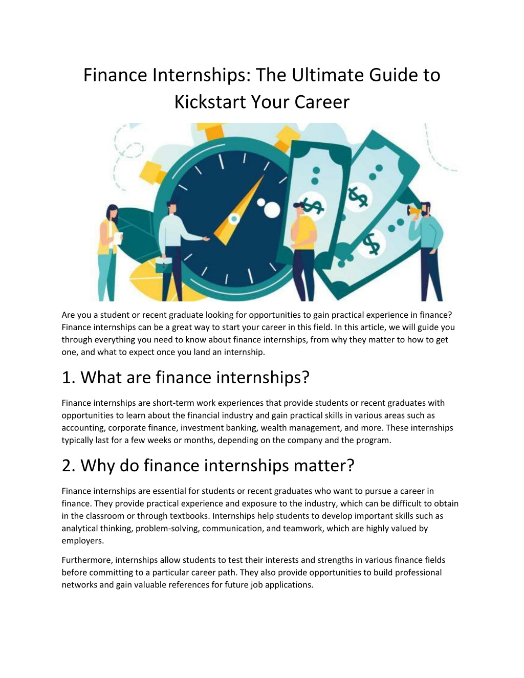 PPT Finance Internships PowerPoint Presentation, free download ID
