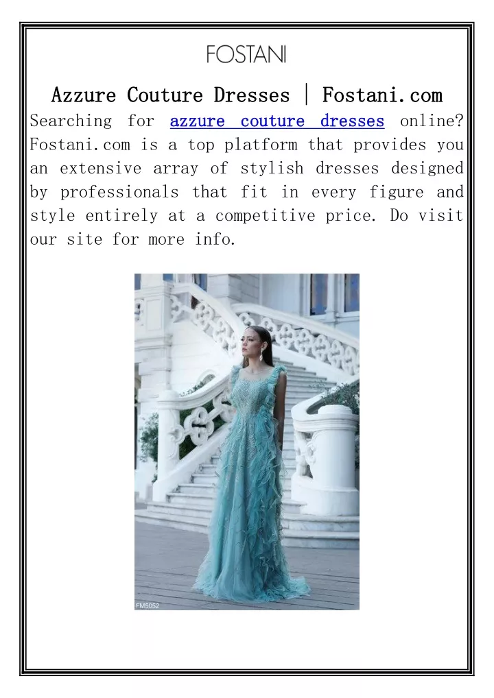 PPT - Azzure Couture Dresses | Fostani.com PowerPoint Presentation ...