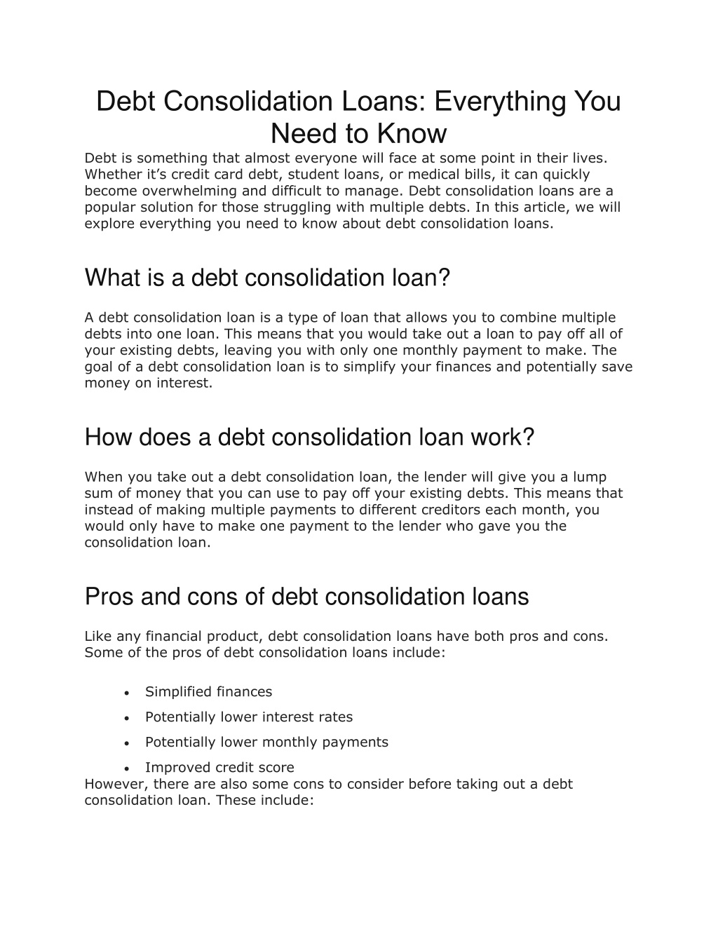 PPT - Debt Consolidation Loans PowerPoint Presentation, Free Download ...