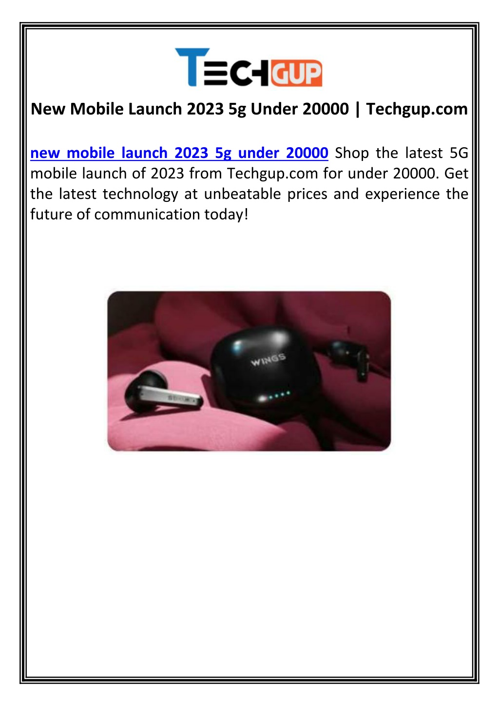 new mobile launch 2023 5g under 20000 with fast charging