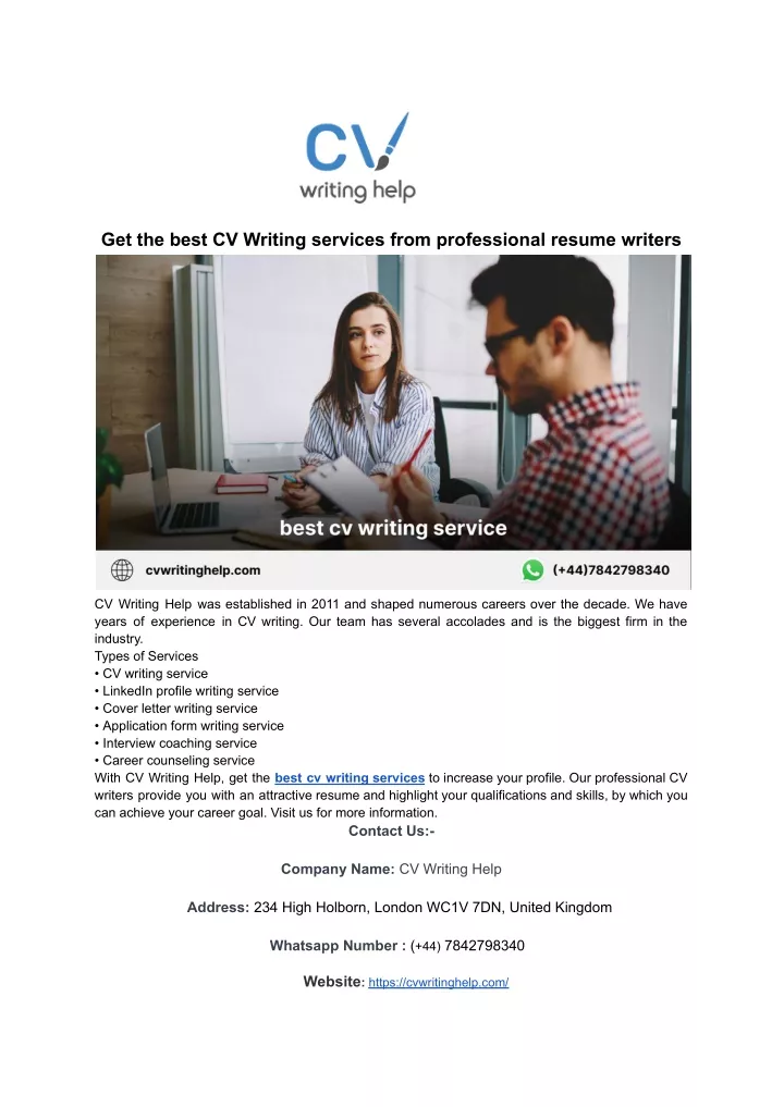 cv writing service best