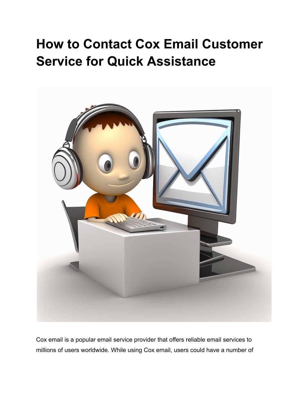 Ppt How To Contact Cox Email Customer Service For Quick Assistance