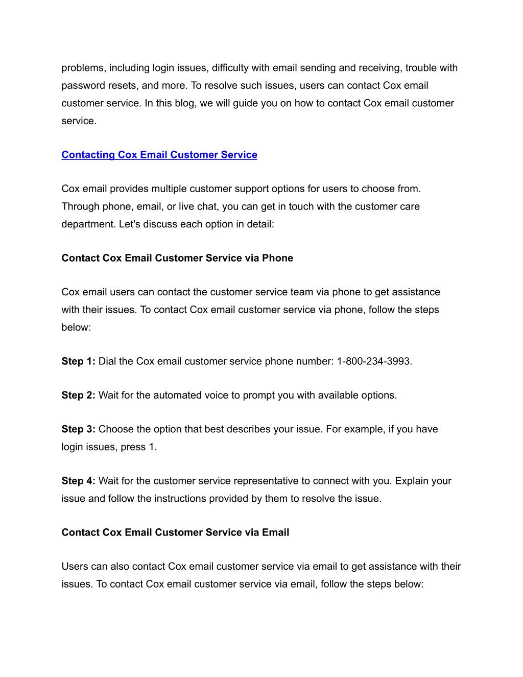 PPT How to Contact Cox Email Customer Service for Quick Assistance
