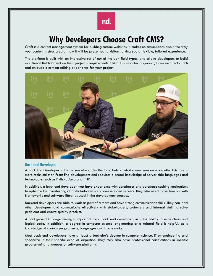 PPT - Why Developers Choose Craft CMS PowerPoint Presentation, Free ...