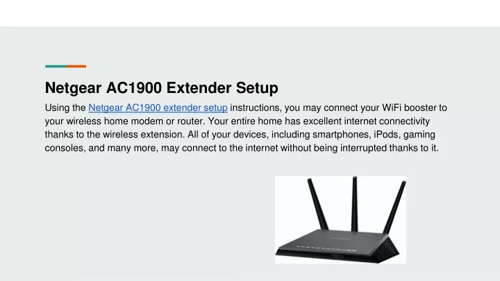 Ppt - Netgear Ac1900 Extender Setup (2) Powerpoint Presentation, Free 