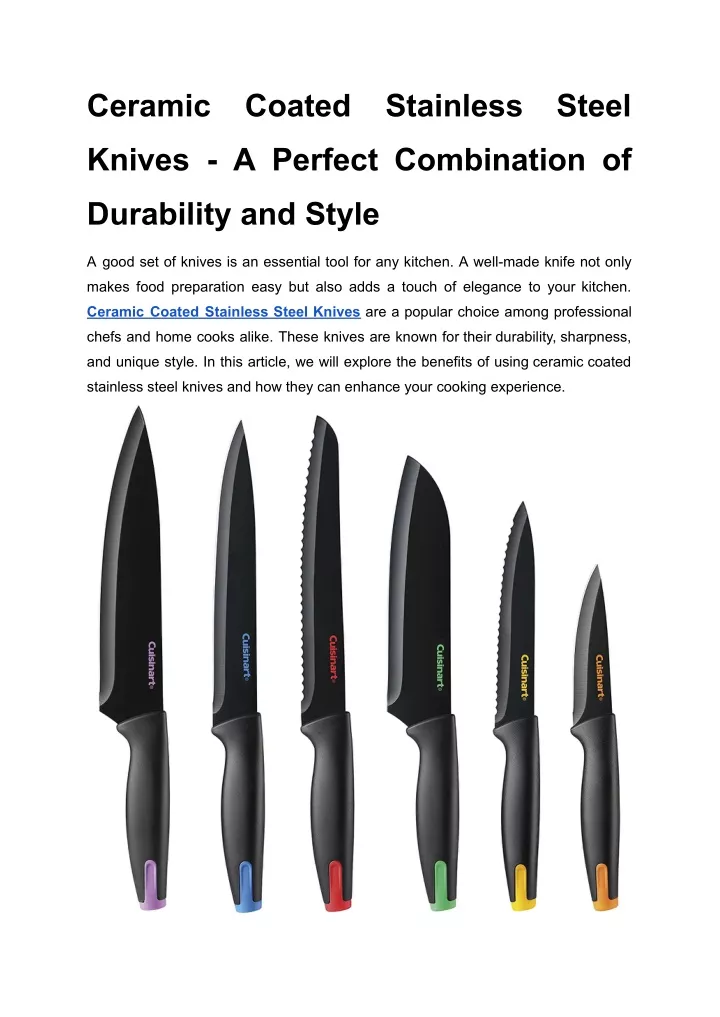 PPT Ceramic Coated Stainless Steel Knives A Perfect Combination of