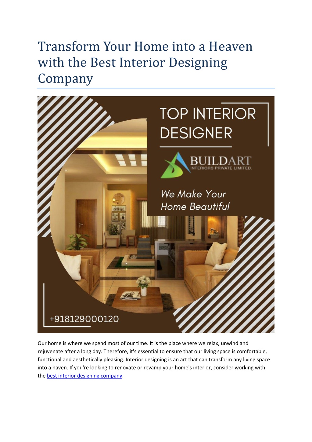 PPT - Transform Your Home into a Heaven with the Best Interior ...