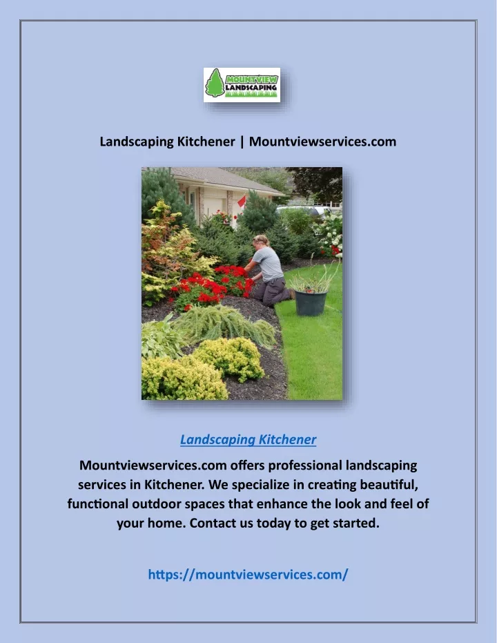 PPT Landscaping Kitchener PowerPoint