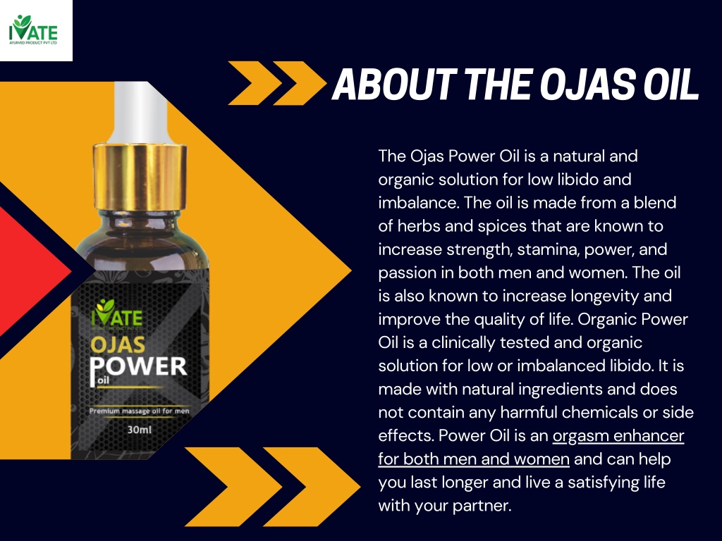 PPT Discover the Power of Ojas Power Oil Benefits, Help and