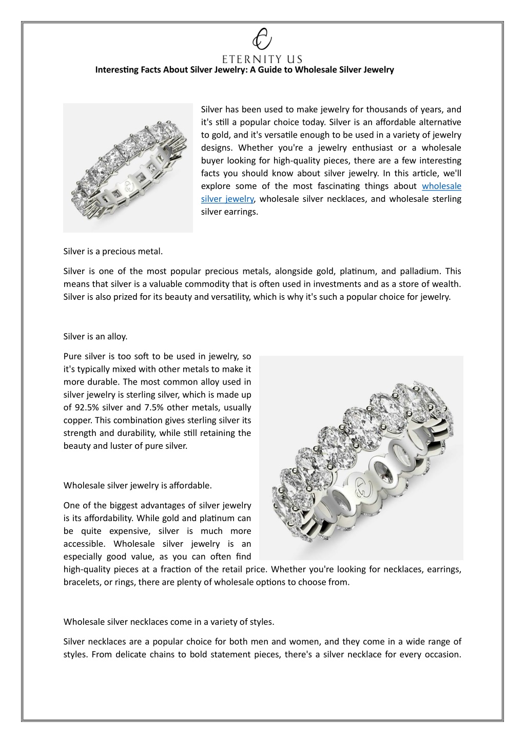 PPT - Interesting Facts About Silver Jewelry A Guide to Wholesale 