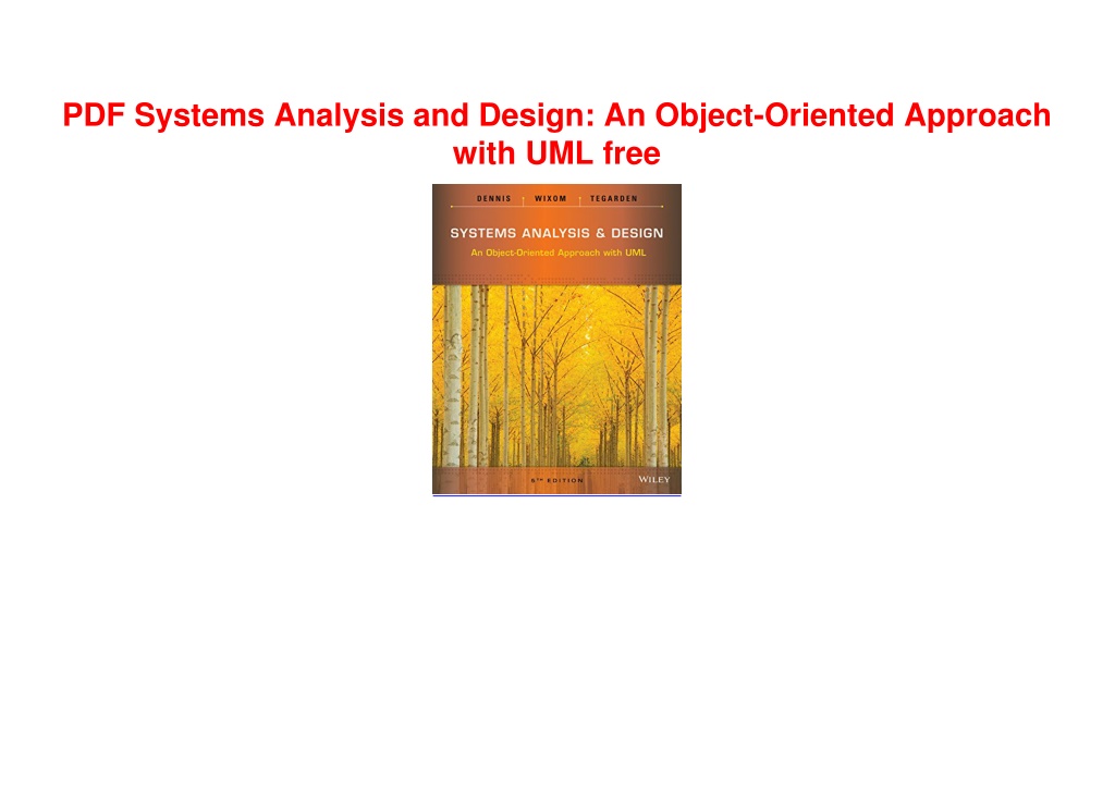 PPT - PDF Systems Analysis And Design: An Object-Oriented Approach With ...