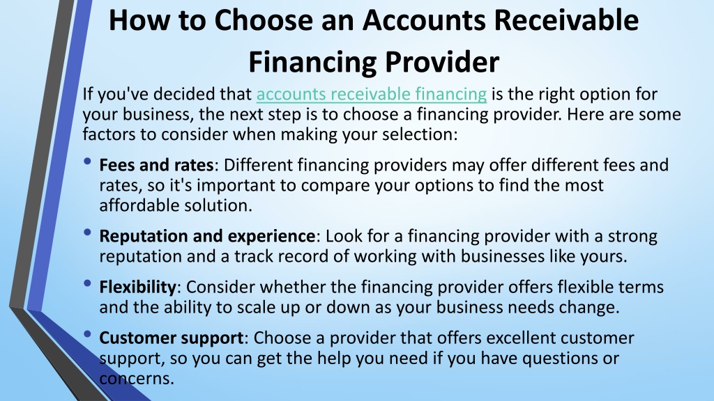 PPT - A Comprehensive Guide To Accounts Receivable Financing PowerPoint ...