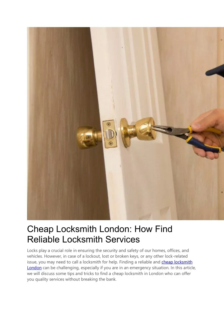 PPT - Cheap Locksmith London PowerPoint Presentation, Free Download ...