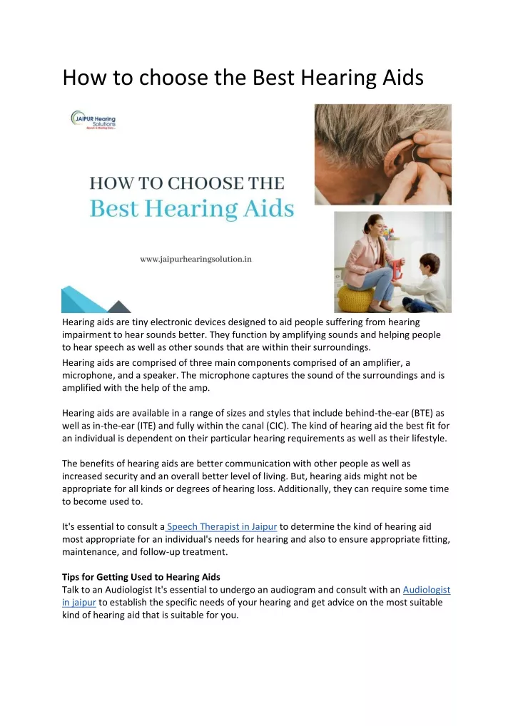 PPT - How To Choose The Best Hearing Aids PowerPoint Presentation, Free ...