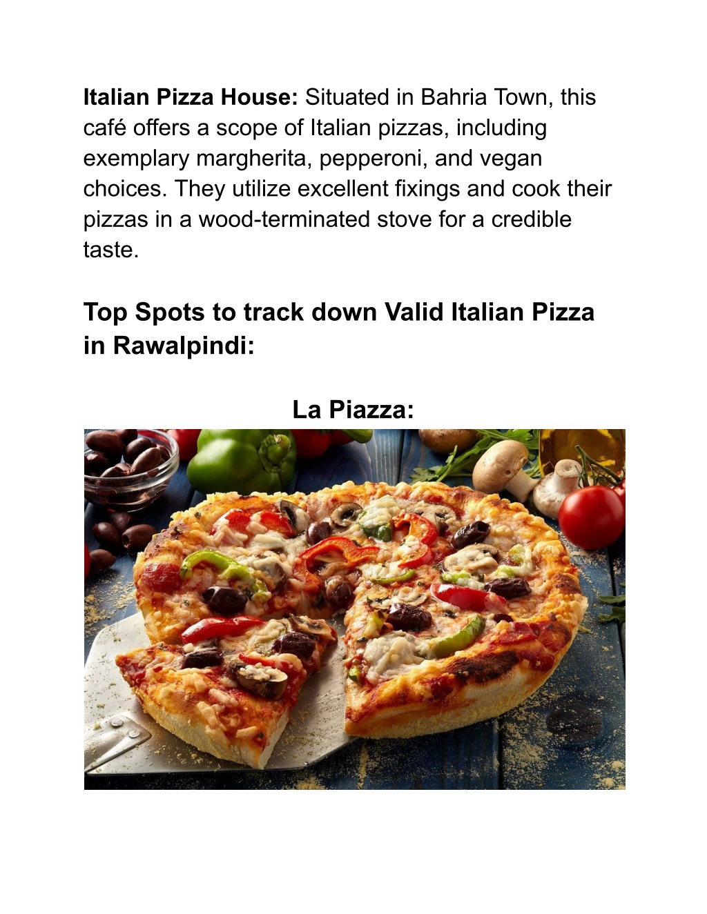 Ppt Discover The Authentic Taste Of Italian Pizza In Rawalpindi Powerpoint Presentation Id