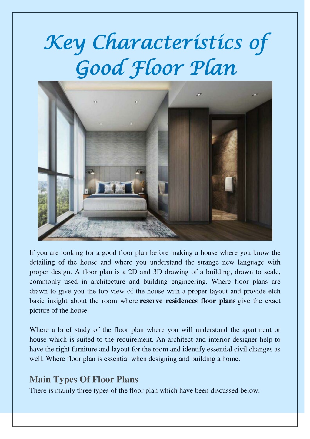 Ppt Residence Blog Key Characteristics Of Good Floor Plan Powerpoint