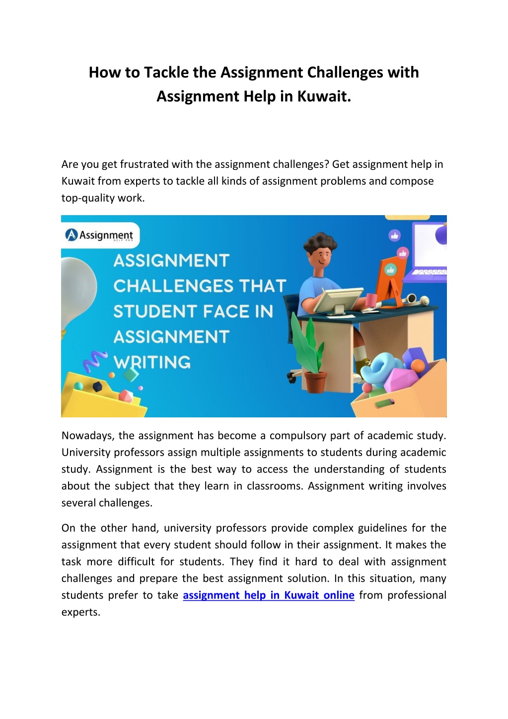 assignment challenges