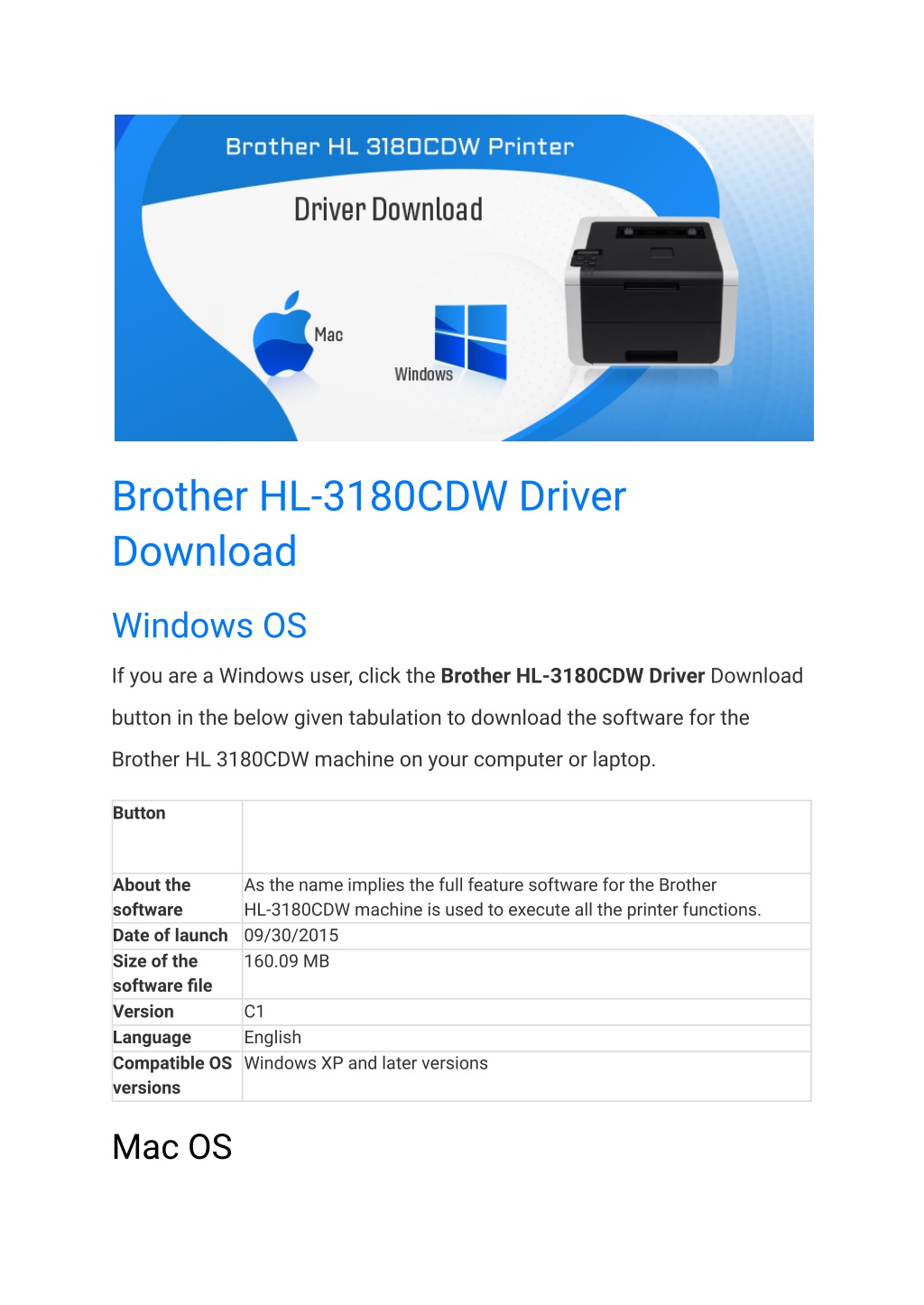 PPT Brother HL3180CDW Driver Download PowerPoint Presentation, free