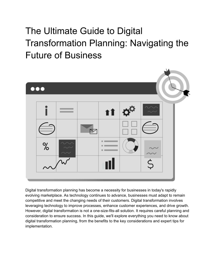 PPT - The Ultimate Guide to Digital Transformation Planning_ Navigating the Future of Business 