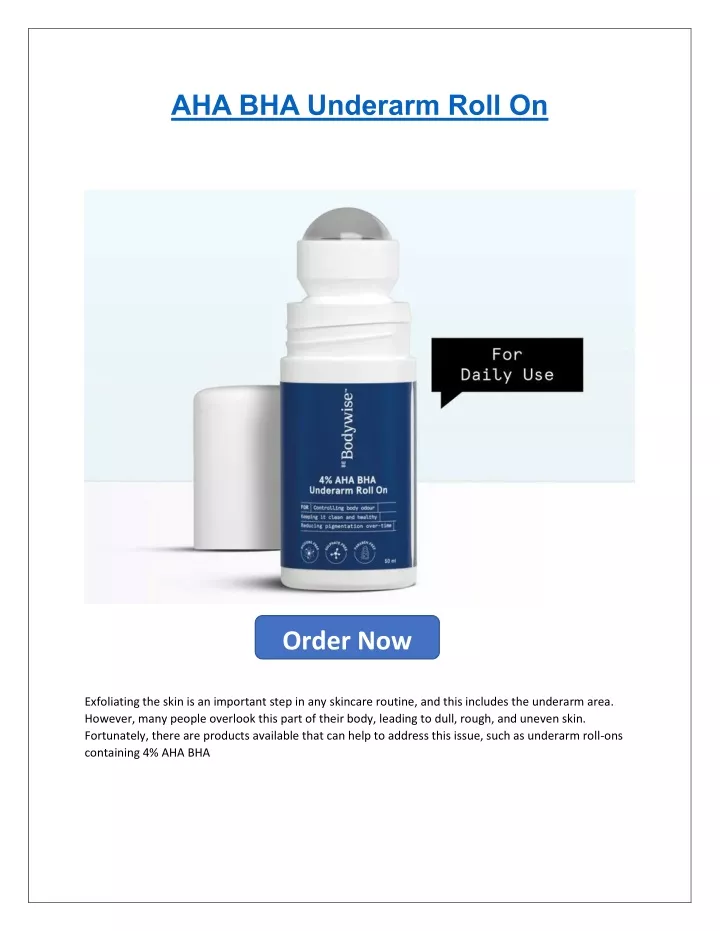 PPT - Buy Now AHA BHA Underarm Roll On PowerPoint Presentation, free ...
