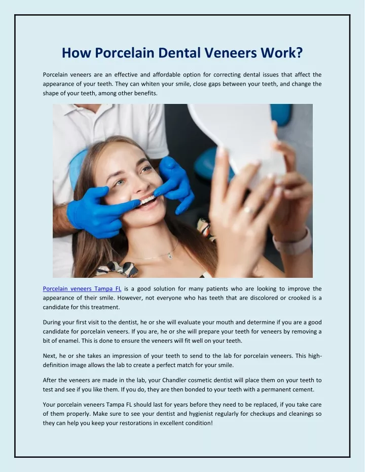 PPT - How Porcelain Dental Veneers Work? PowerPoint Presentation, free ...