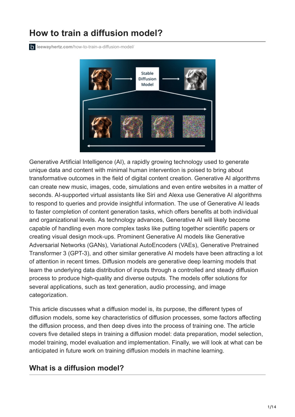 PPT - leewayhertz.com-How to train a diffusion model PowerPoint ...