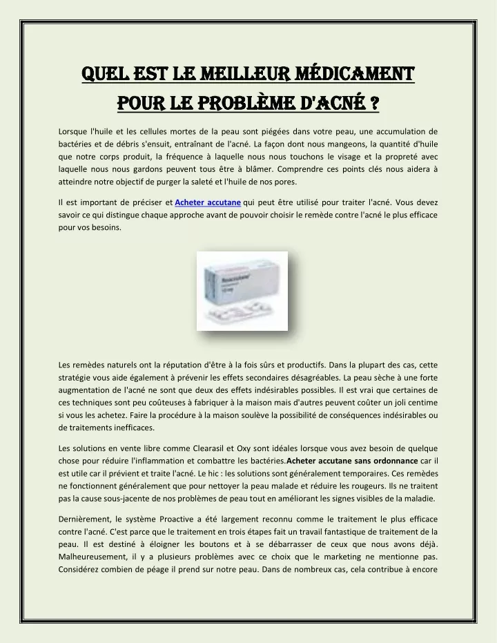 PPT - Quel Est Le Meilleur Médicament Pour Le Problème 1 PowerPoint ...