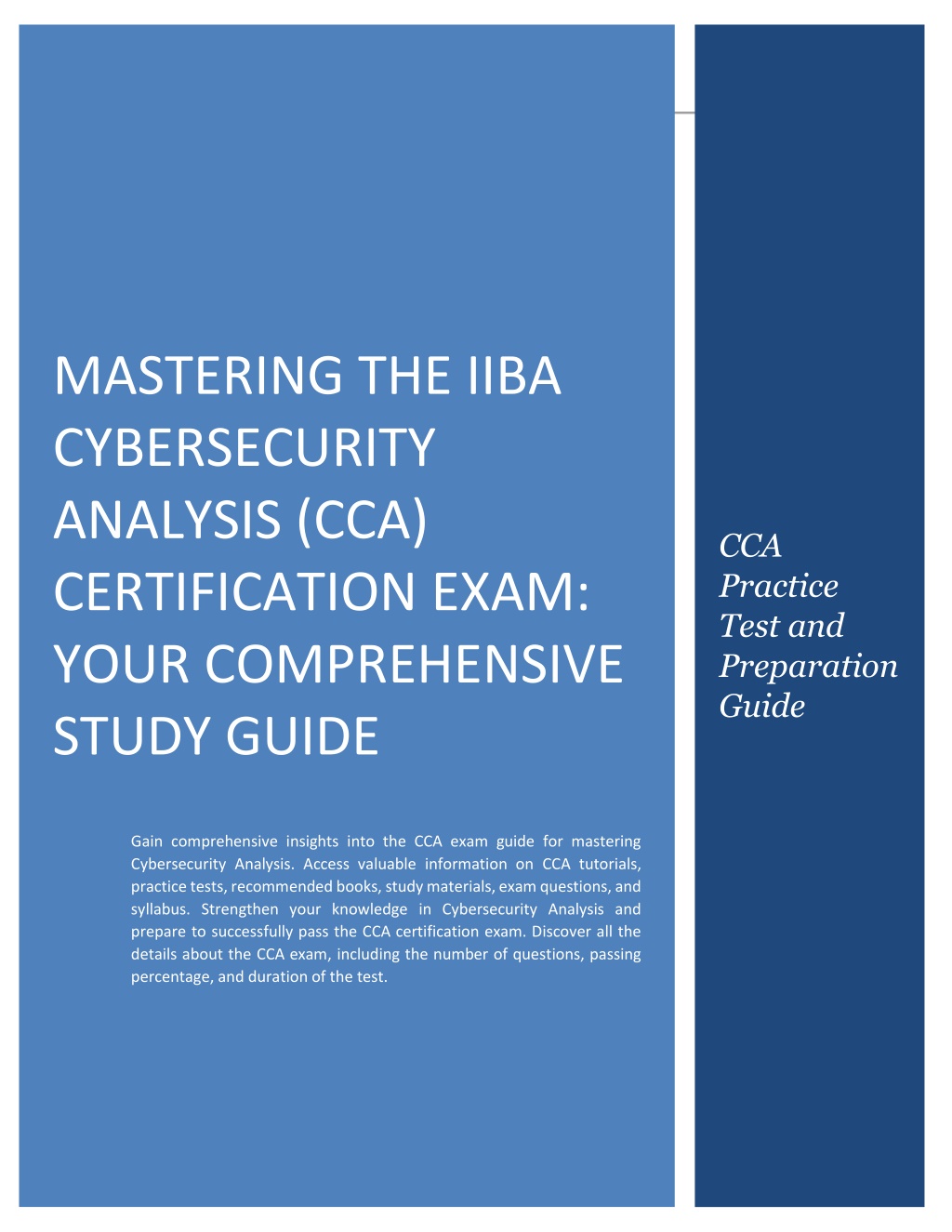 PPT Mastering the IIBA Cybersecurity Analysis (CCA) Certification