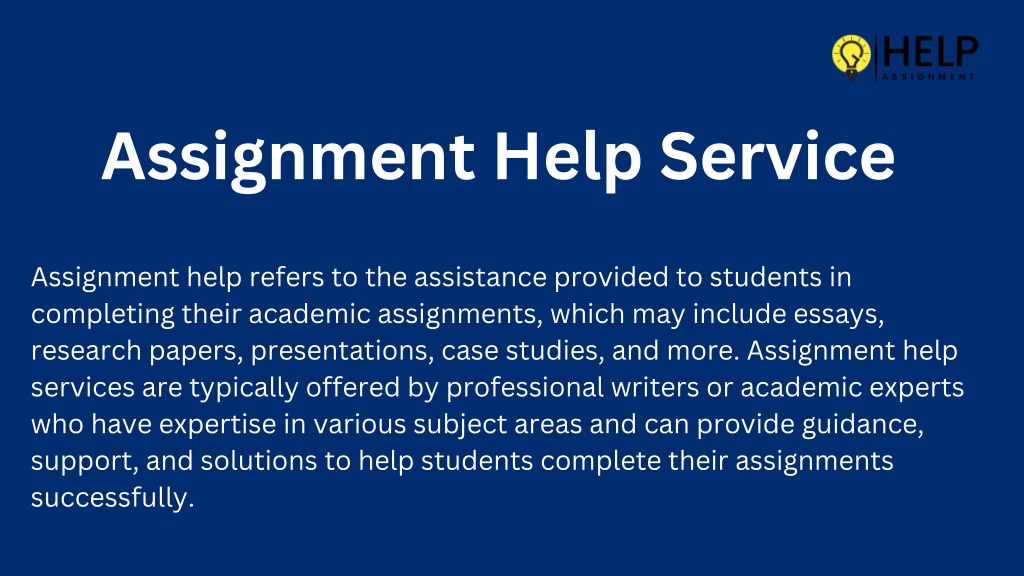 PPT - Assignment Help PowerPoint Presentation, free download - ID:12097972