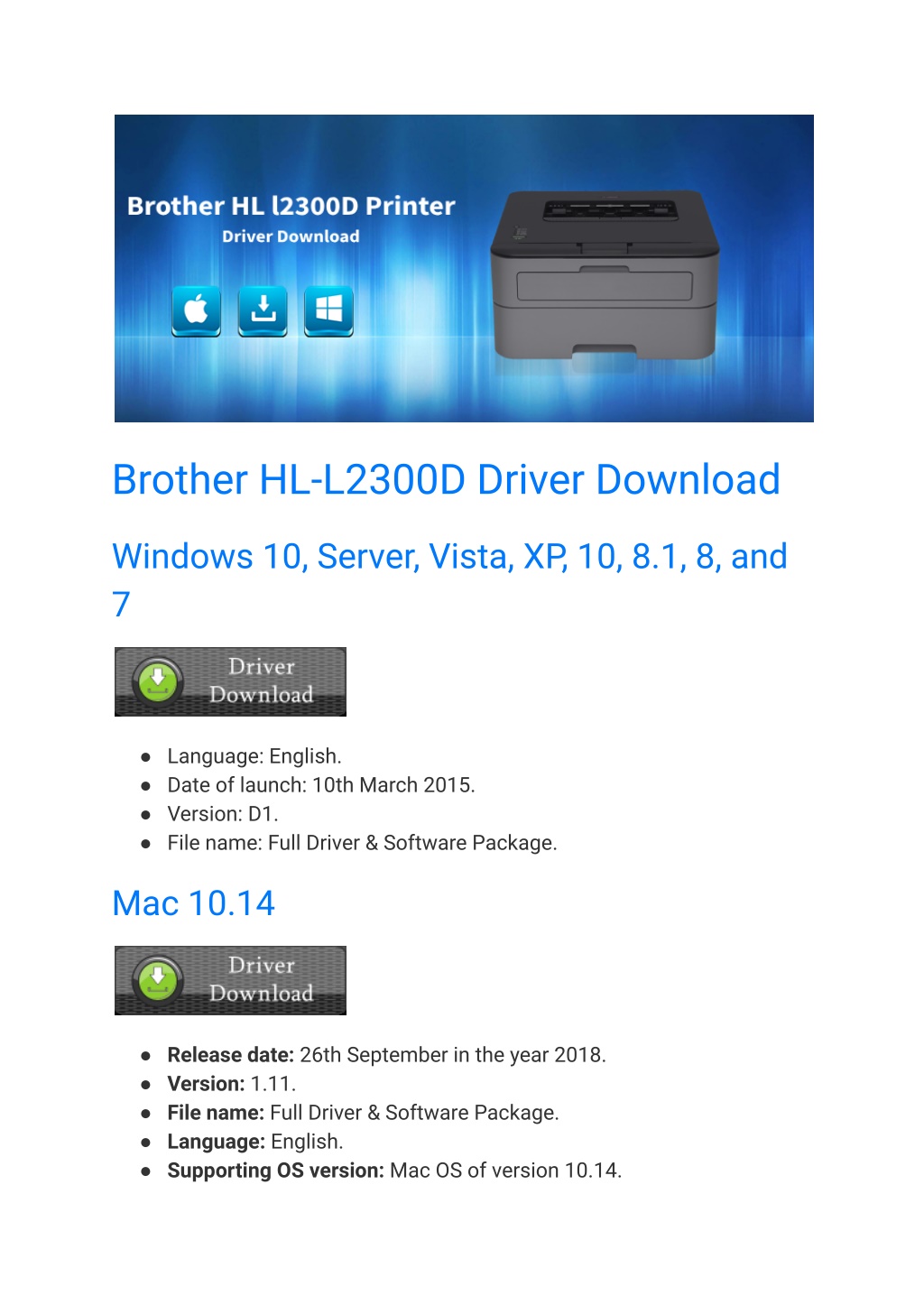 PPT Brother HLL2300D Driver Download (1) PowerPoint Presentation