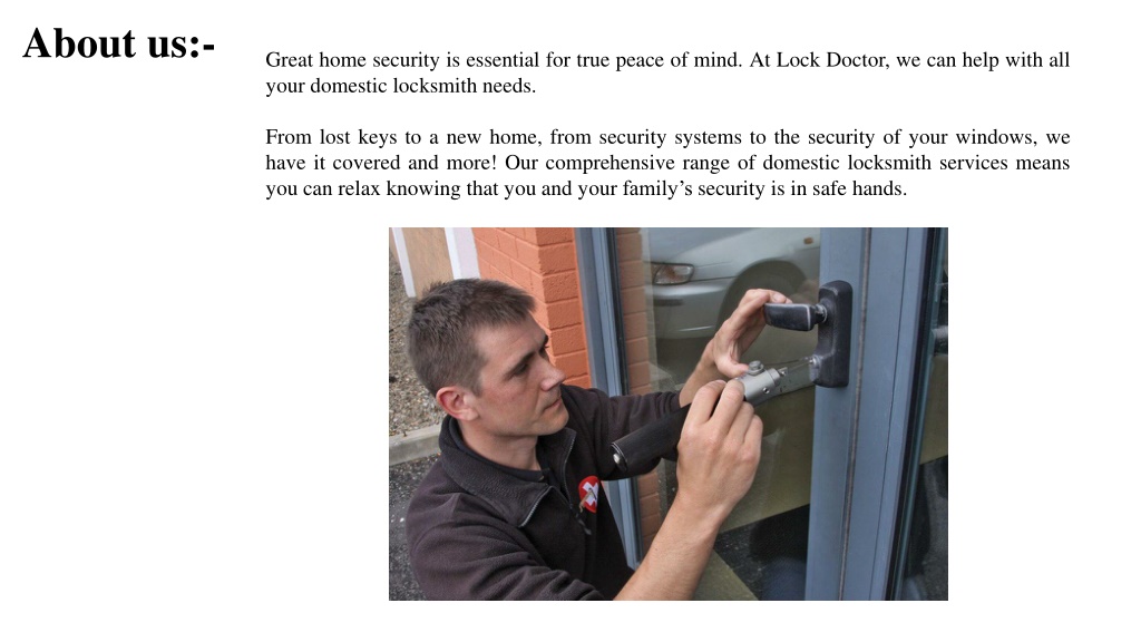 PPT Emergency Locksmith Dublin Lockdoctor.ie PowerPoint Presentation