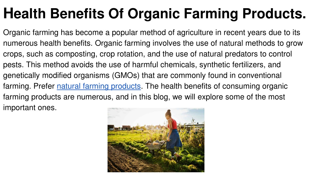 PPT - Health Benefits Of Organic Farming Products. PowerPoint ...