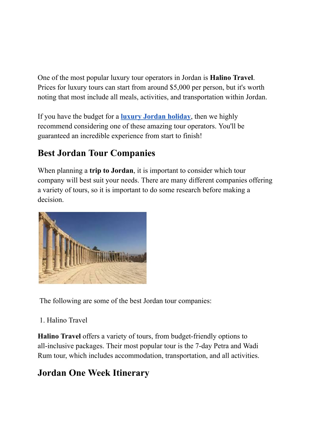 luxury tour operators for jordan