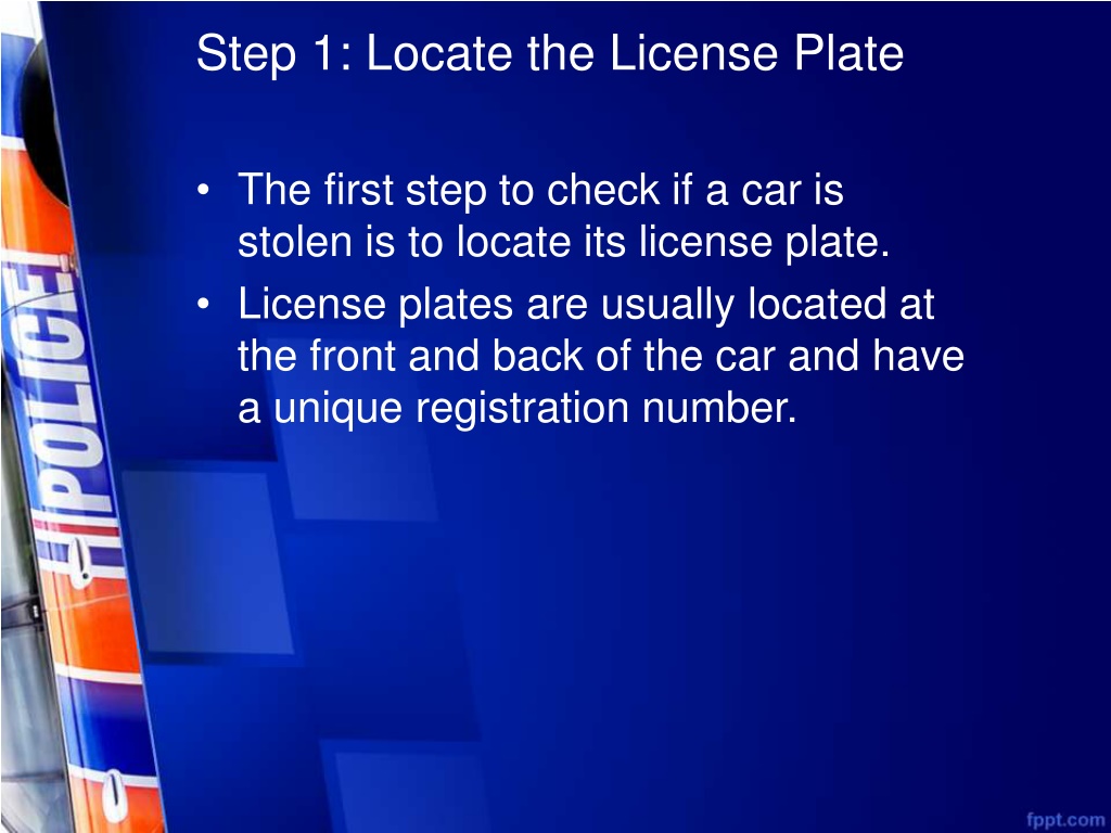 how to locate a stolen car by license plate number free