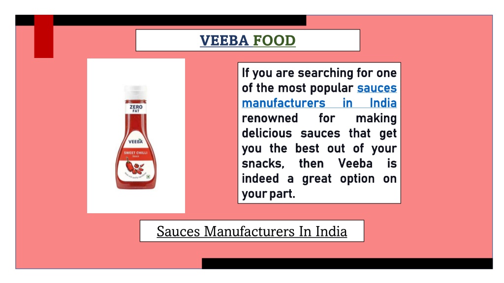 PPT Sauces Manufacturers in India PowerPoint Presentation, free