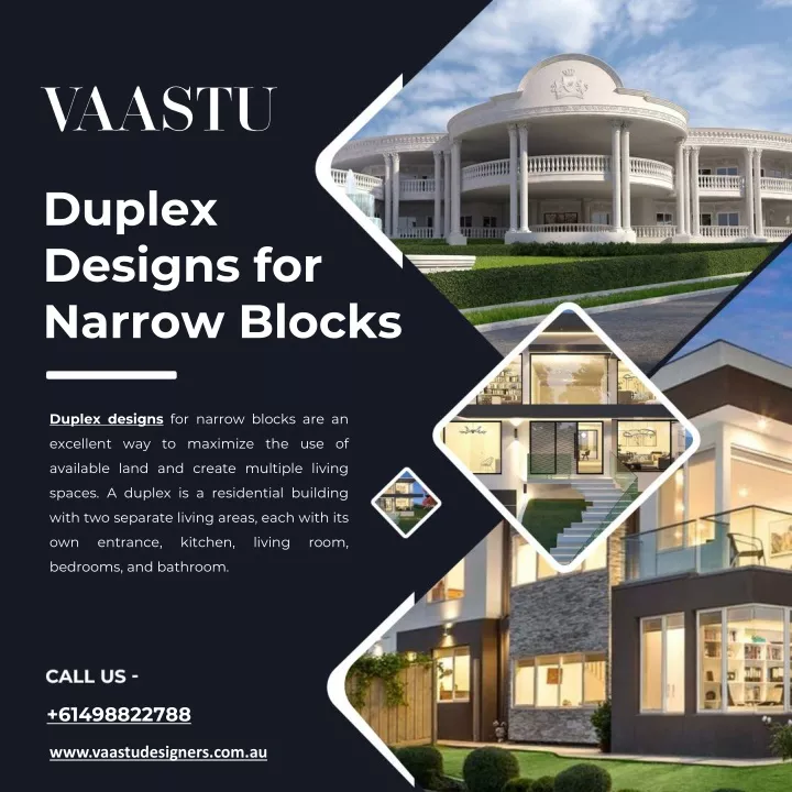 PPT Duplex Designs for Narrow Blocks Vaastu Designers PowerPoint — free download