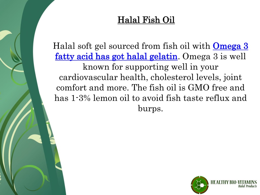 PPT Omega 3 Fish Oil Gelatin Halal PowerPoint Presentation, free