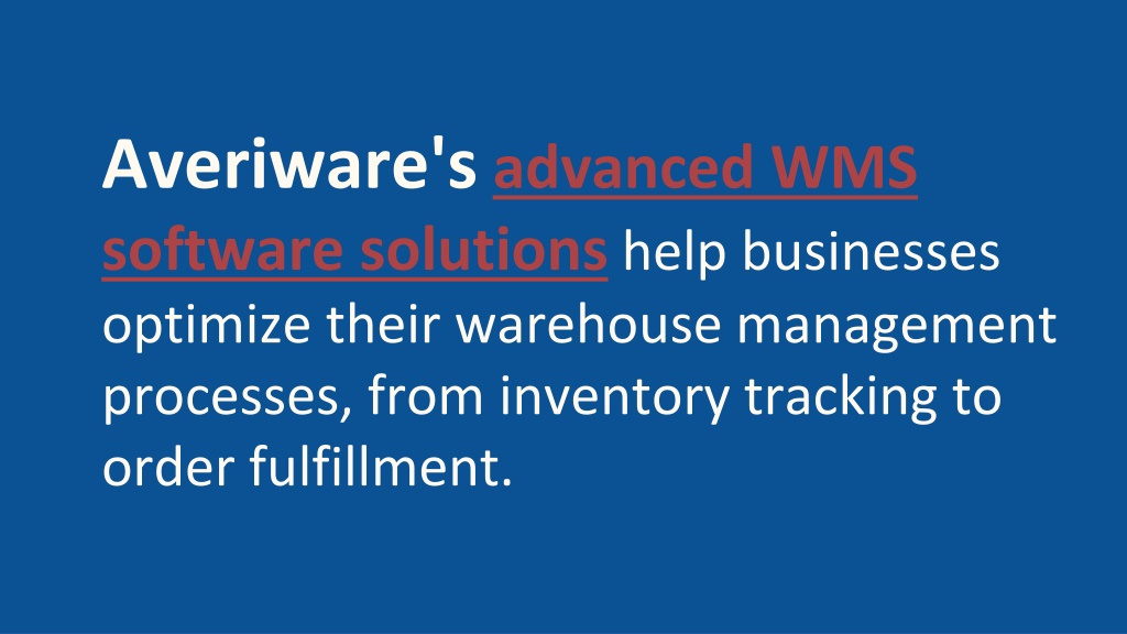 PPT - Transforming Warehouse Management With Advanced WMS Software ...