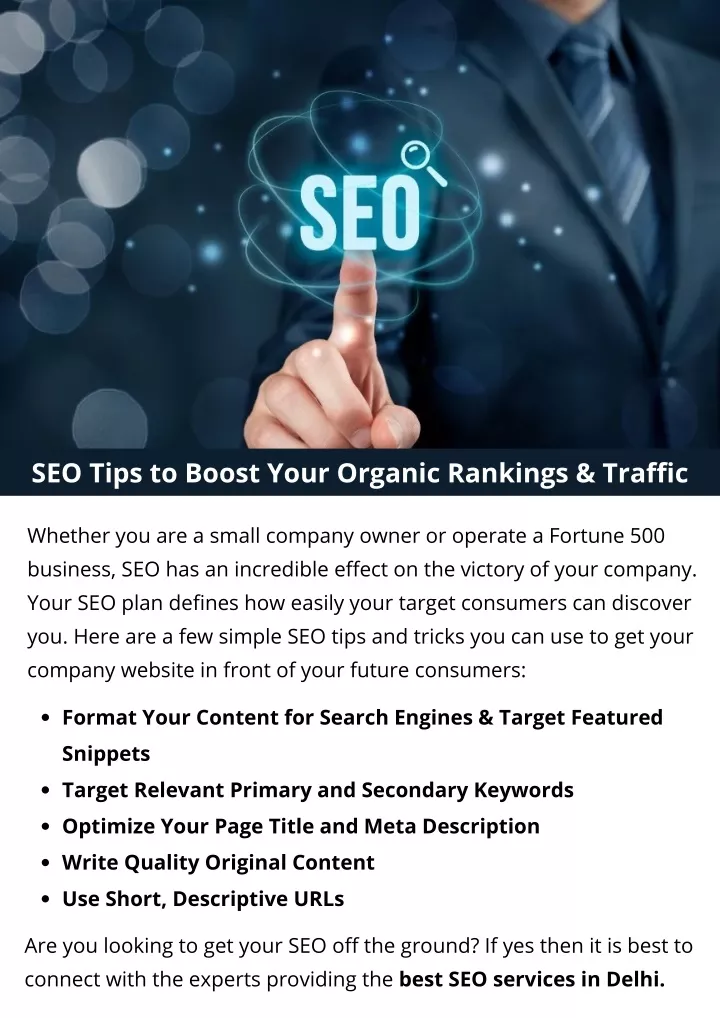 PPT - SEO Tips To Boost Your Organic Rankings & Traffic PowerPoint ...