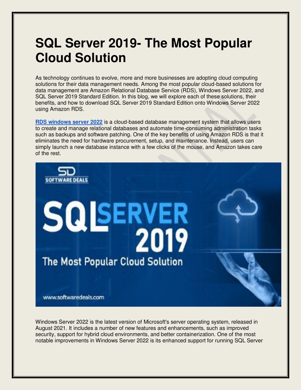 PPT - SQL Server 2019- The Most Popular Cloud Solution PowerPoint ...