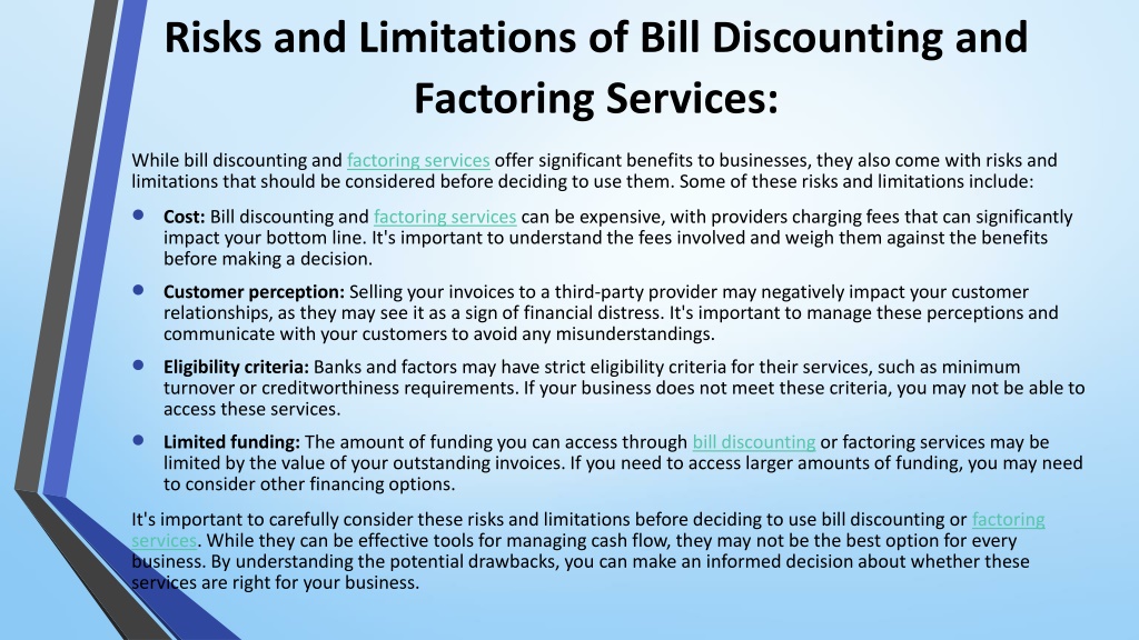 Ppt Understanding Bill Discounting And Factoring Services A Comprehensive Guide Powerpoint 0954