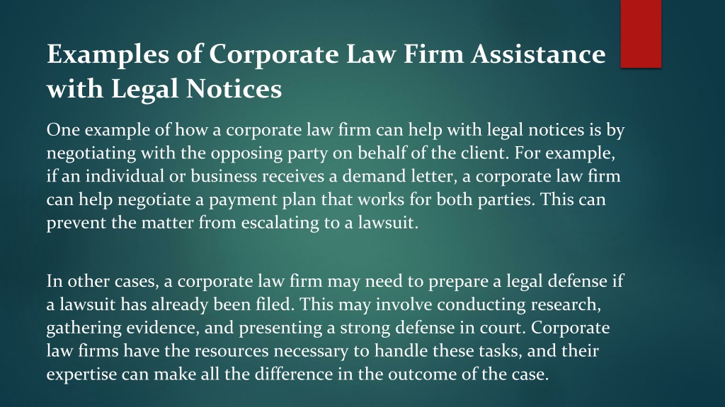 PPT - Legal Notices: Why They Matter and How Corporate Law Firms Can ...