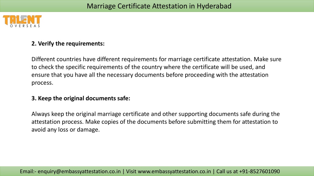 PPT - Know the Process of Marriage Certificate Attestation in Hyderabad ...