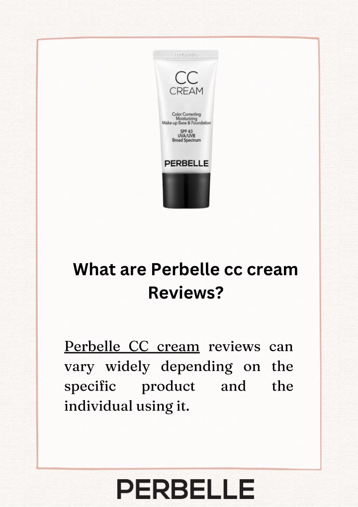 PPT What are Perbelle cc cream reviews? PowerPoint Presentation, free