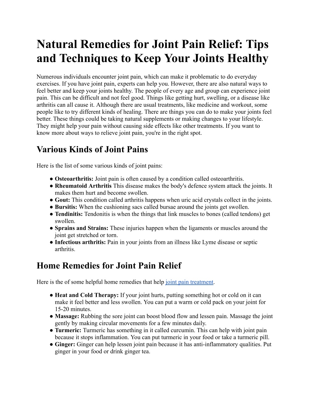 PPT - Natural Remedies For Joint Pain Relief_ Tips And Techniques To ...