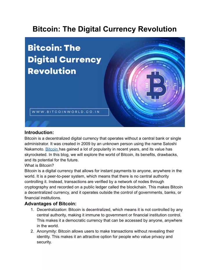 PPT - Bitcoin_ The Digital Currency Revolution PowerPoint Presentation ...