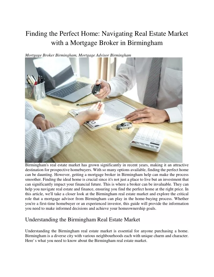 PPT - Finding the Perfect Home Navigating Real Estate Market with a Mortgage Broker in 